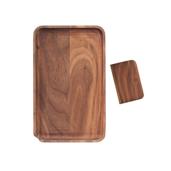 ⁦MARLEY NATURAL BLACK WALNUT ROLLING TRAY⁩ – תמונה ⁦2⁩